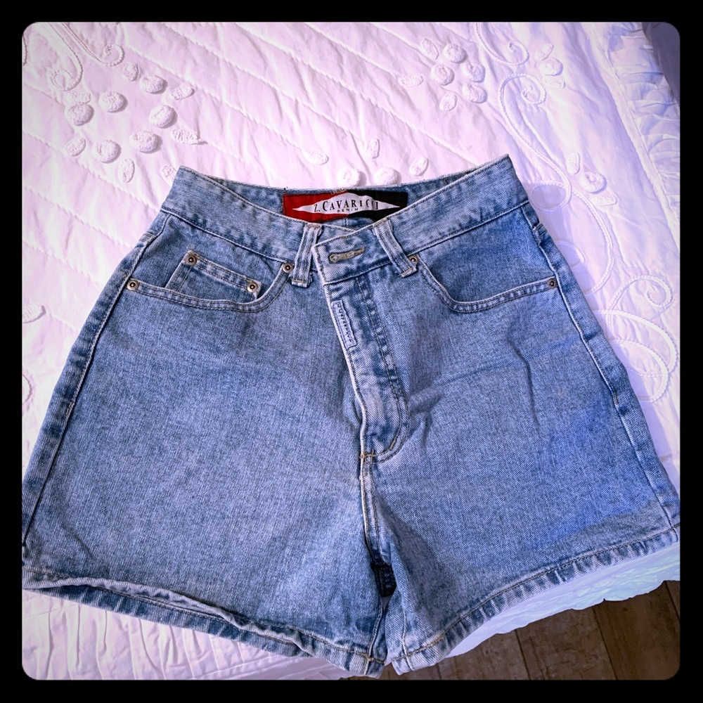 Z. CAVARICCI DENIM JEAN HI WAISTED SHORTS